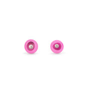 Pink cup mini stud earrings